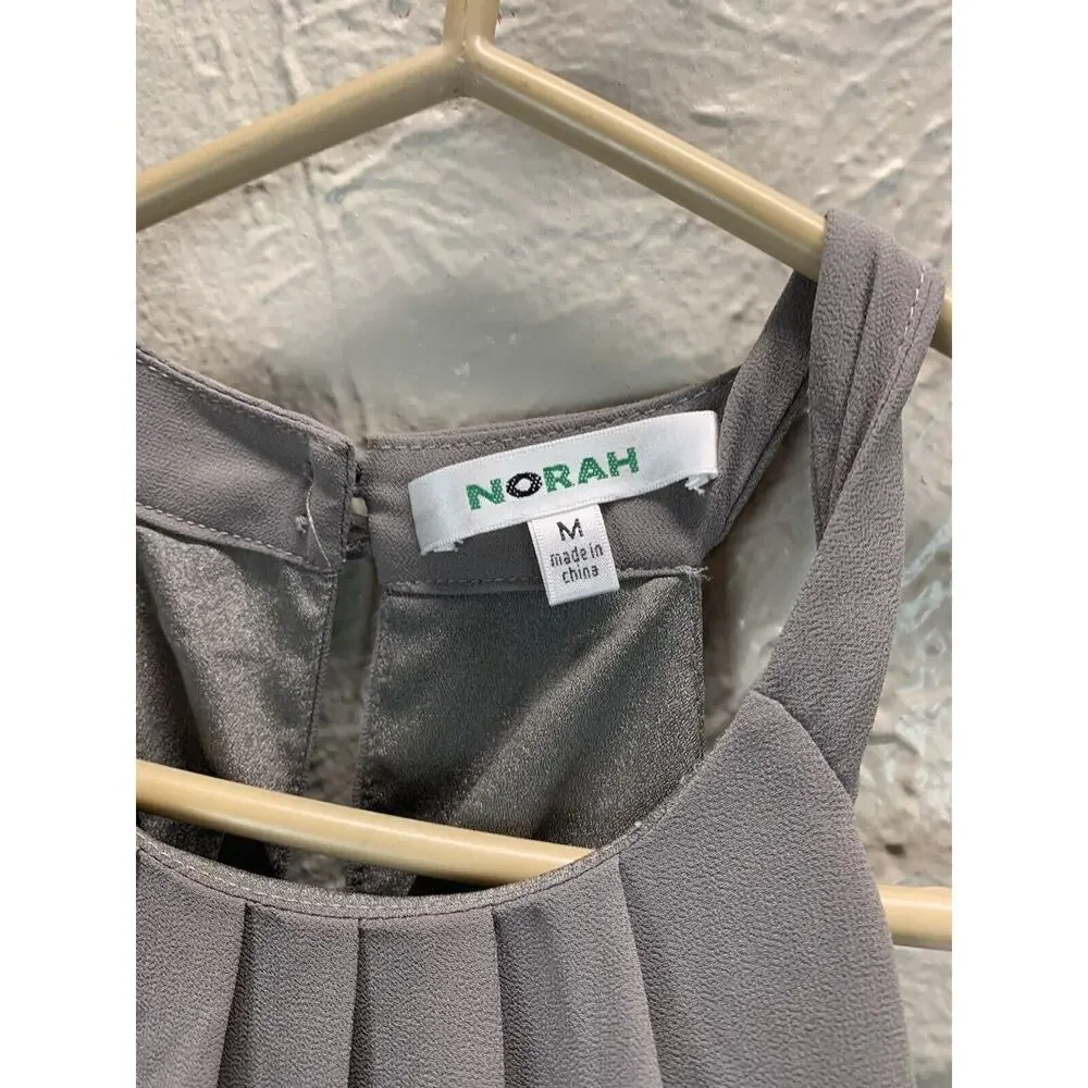 Norah Anthropologie Belted Halter Dress‎ Gray Lined Womens Size Medium